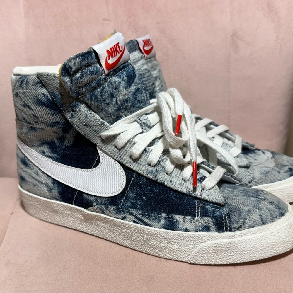 Women’s Nike Denim Blue and White High-Tops